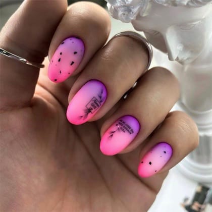 Комбинированный маникюр,покрытие gelcolor OPI,термопленки NCLA